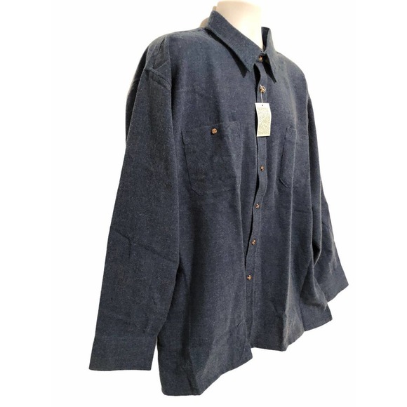 John Blair Fine Menswear Sport Classics Blue Flannel Sport Mens 2XL NEW! - Picture 2 of 8